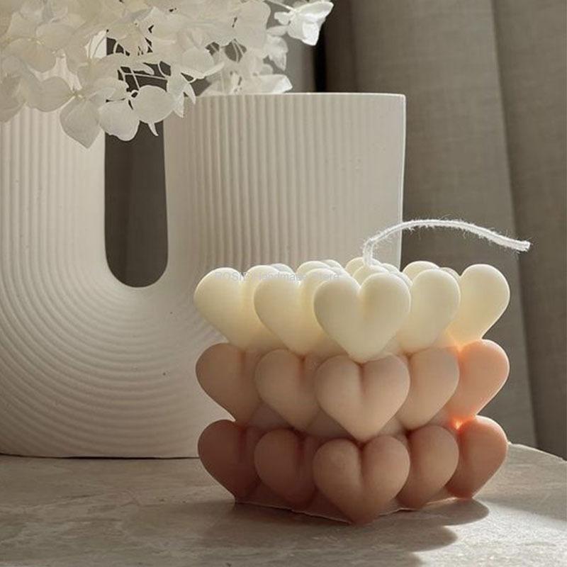 Soap Making Ideas - Aşk silikon mum kalıp Diy el