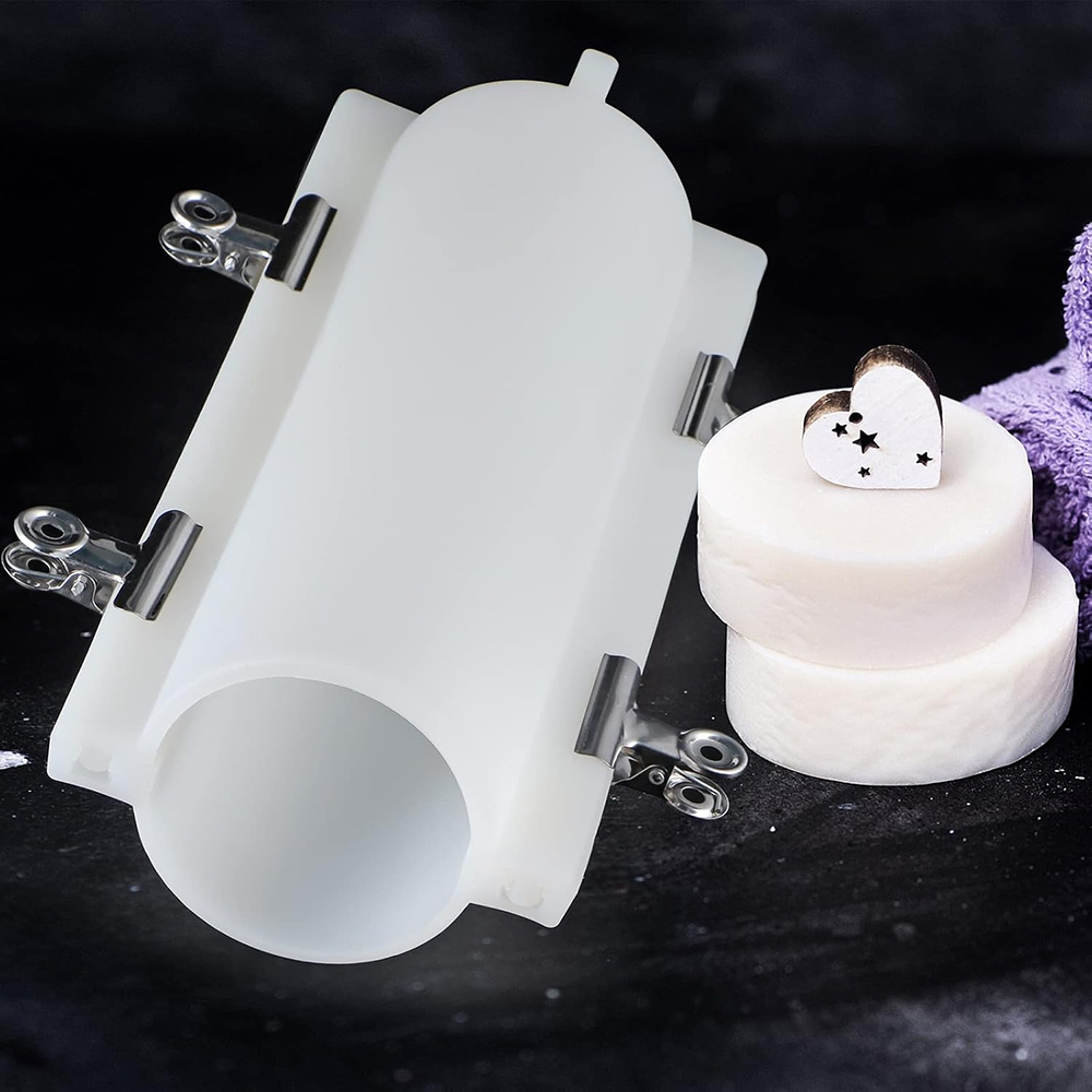 Melt Pour Soap Base - Klipsli Büyük Silindir Tüp Sabun Kalıbı,