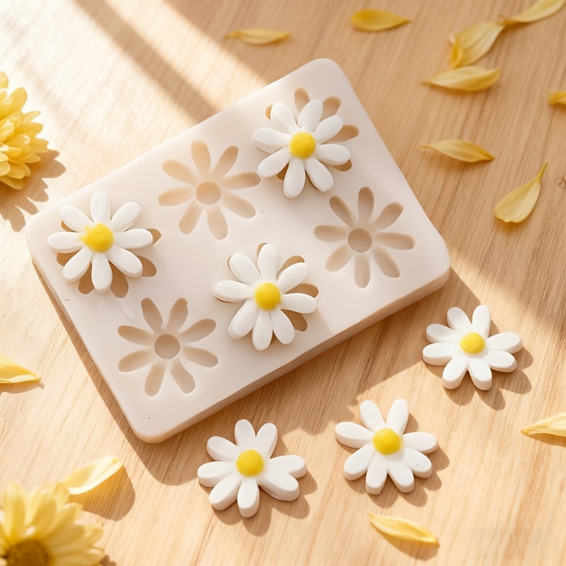 Melt Pour Soap Base - 1 adet 3D Papatya Ayçiçeği Silikon