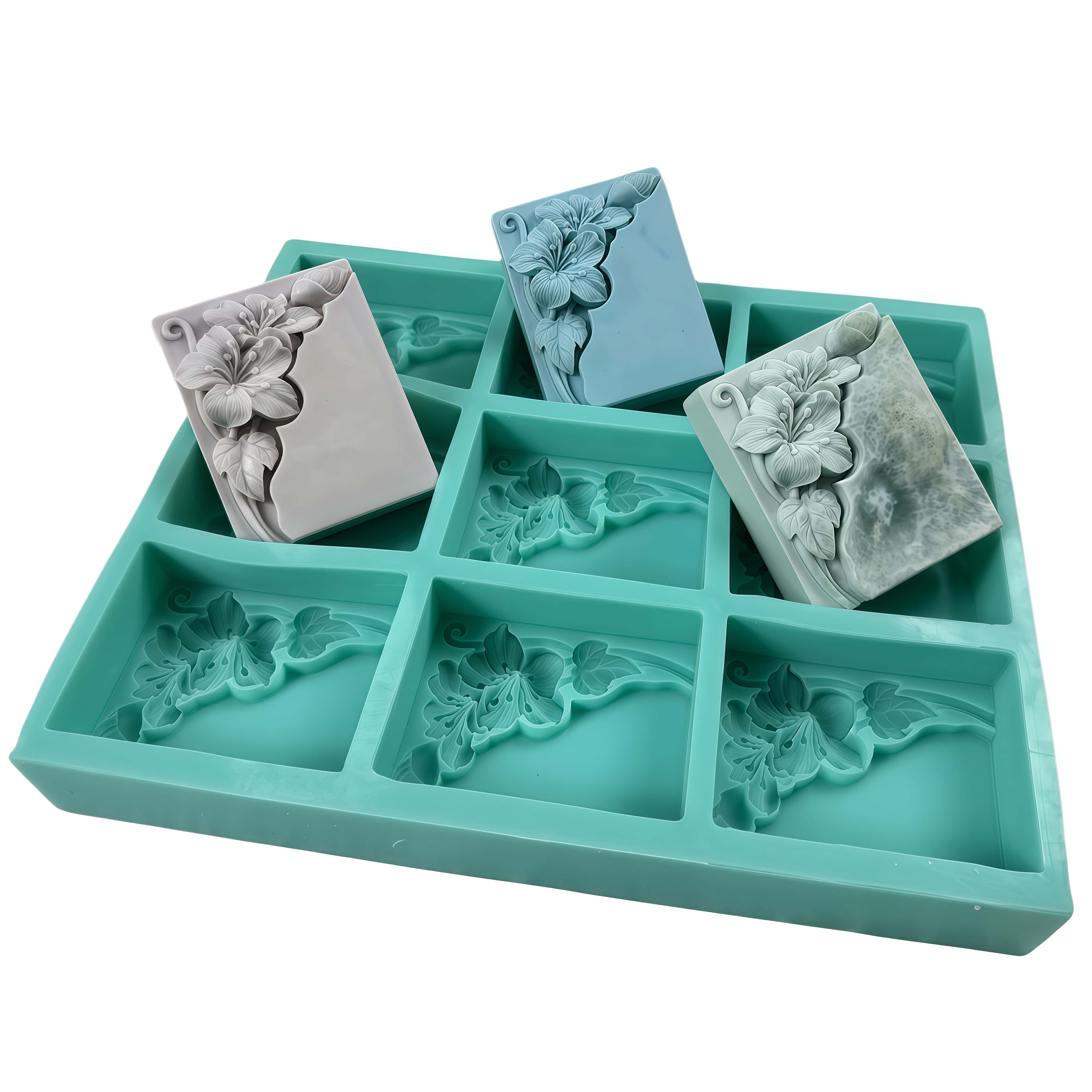 Melt Pour Soap Base - 9 Boşluk Tung Çiçek Sabunu Kalıp
