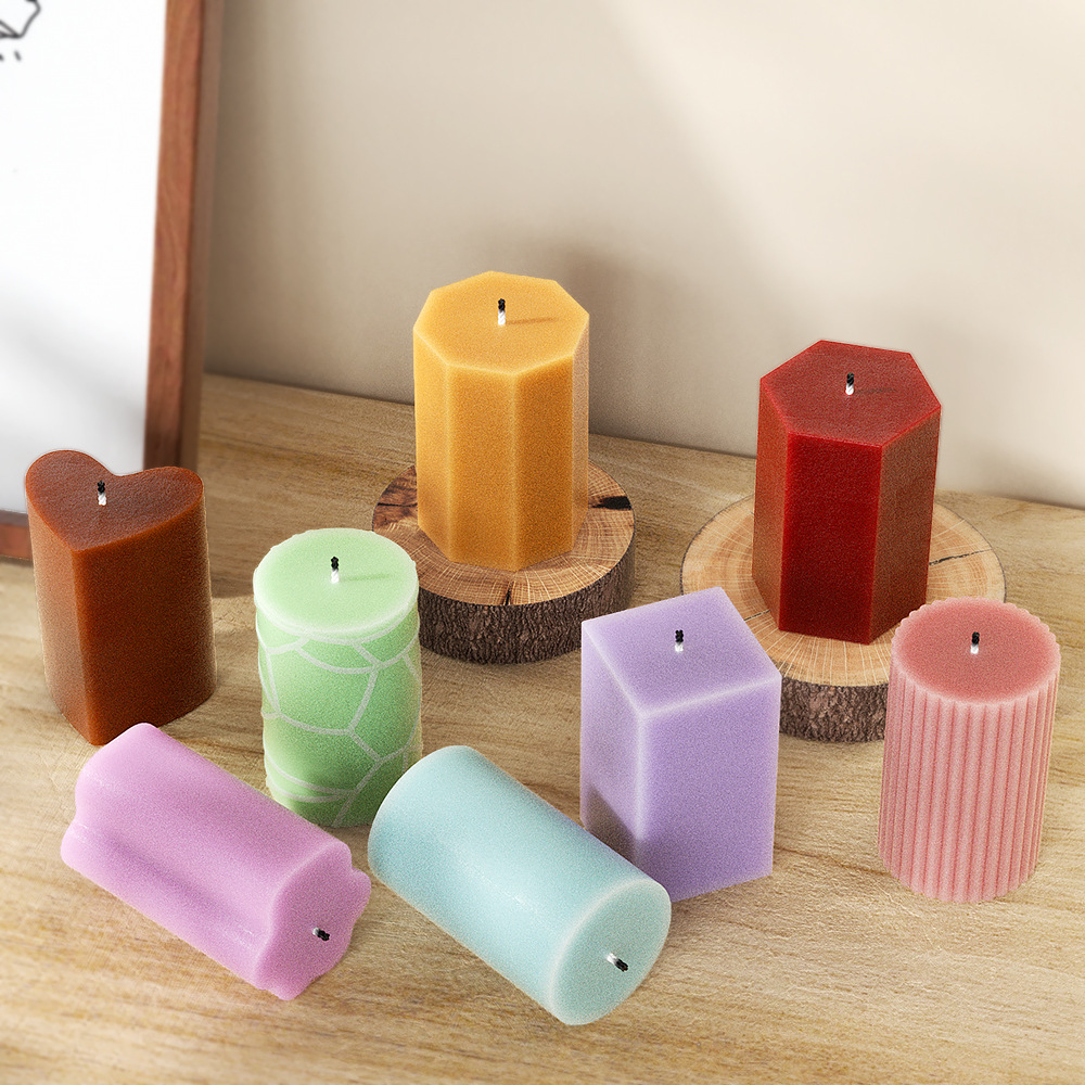 Soap Making Ideas - Geometri Sütun silikon kalıp Mum Çatlak