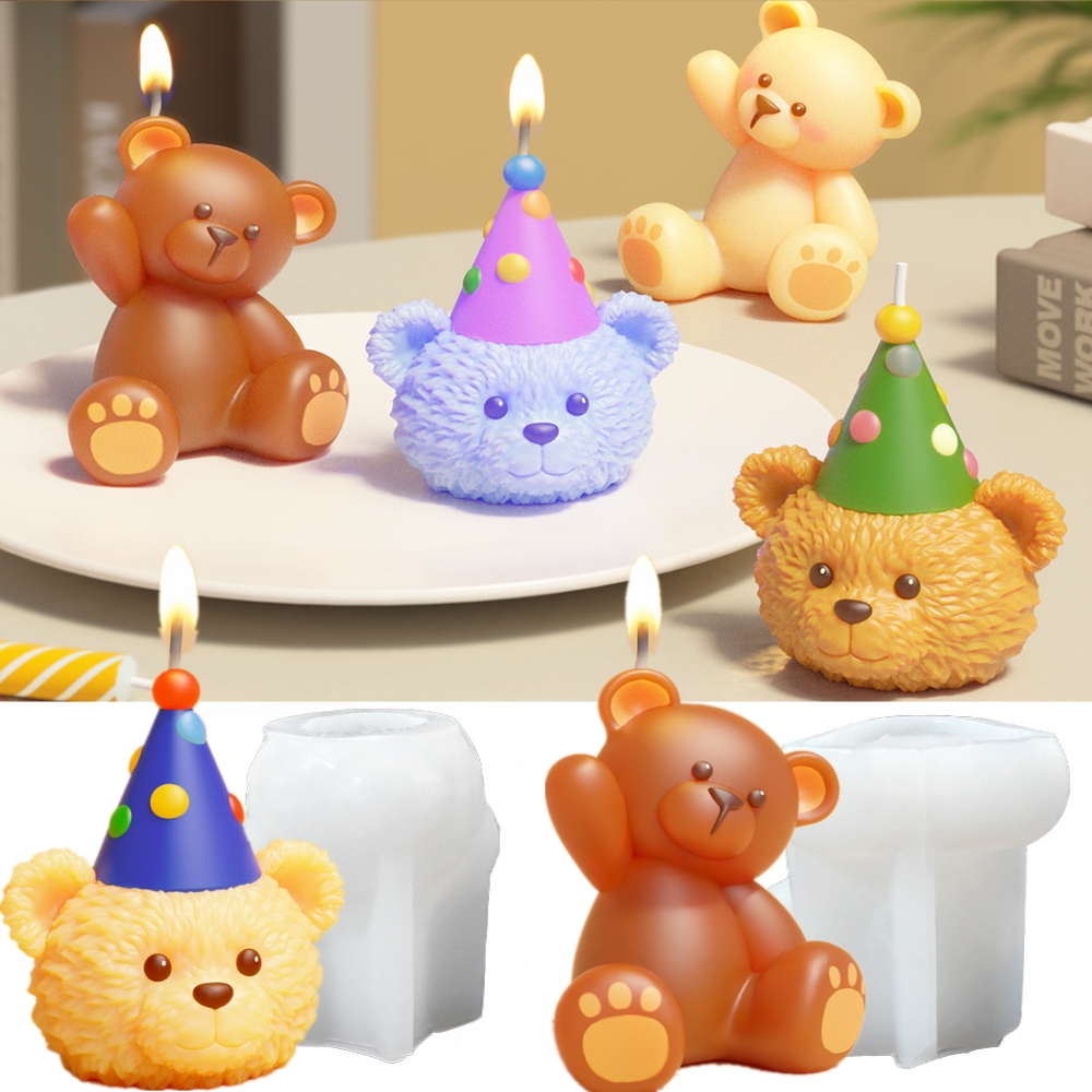 Soap Making Art - 3D Sevimli Ayı Reçine Kalıp Mum