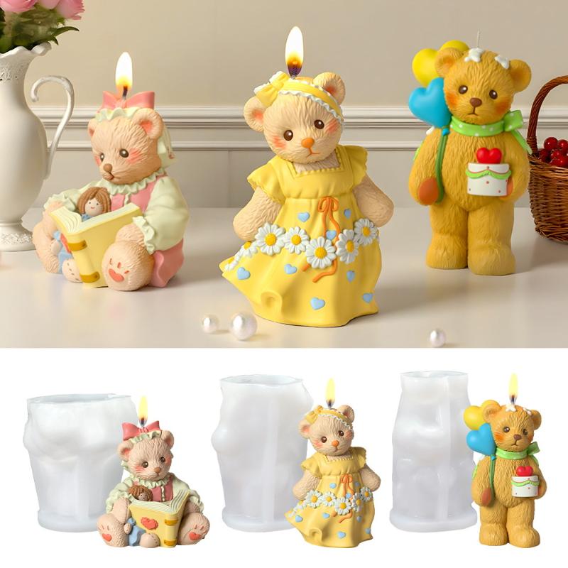 Soap Making Art - 3D Sevimli Ayı Reçine Kalıbı Mum