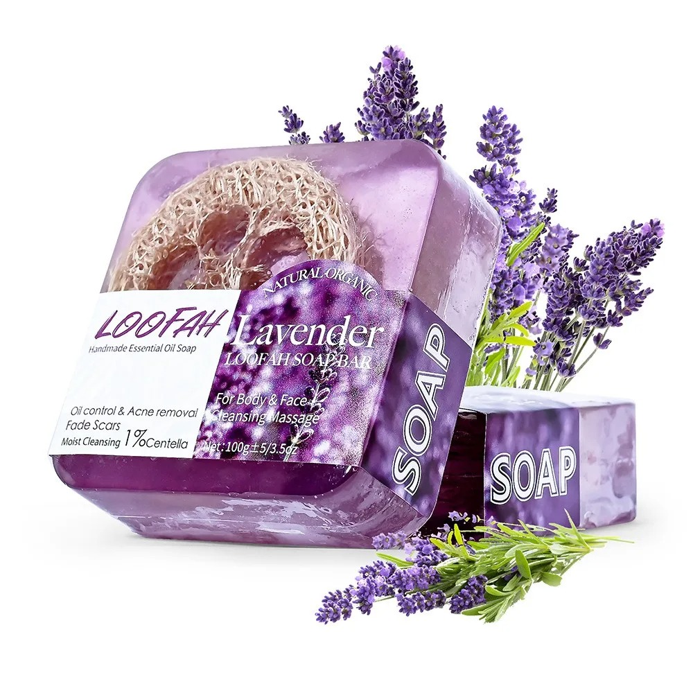 Castor Oil Soap - 100g Organik Lavanta Esansiyel Yağlı Sabun,