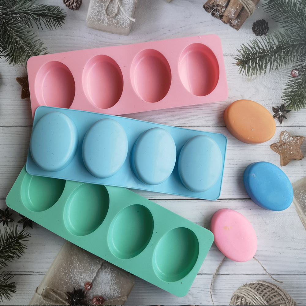 Soap Making Art - 4 kaviteler Oval El Yapımı Sabun